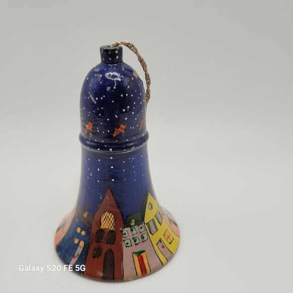 Vintage Hand Painted Lacquer Bell Ornament - Picture 4 of 8